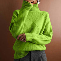 Analia | Stilvoller und bequemer Rollkragenpullover mit Rautendesign