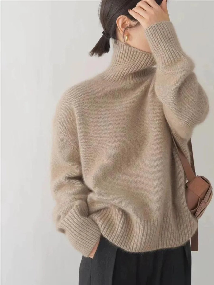 Laylani | Zeitloser, weicher Oversized-Rollkragenpullover
