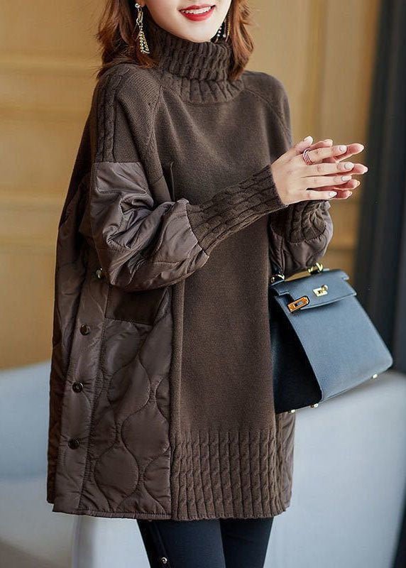 Sariah | Moderner Turtleneck-Pullover im Patchwork-Stil