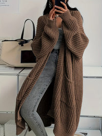 Aldvina | Damen Oversized Longline Strickjacke