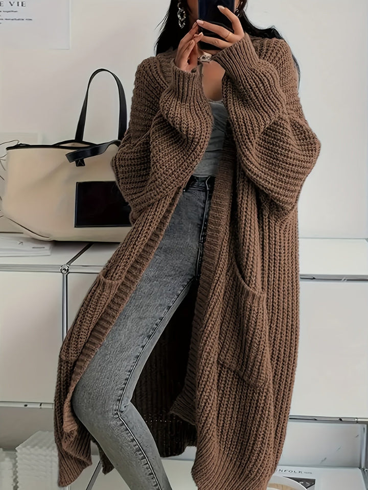 Aldvina | Damen Oversized Longline Strickjacke