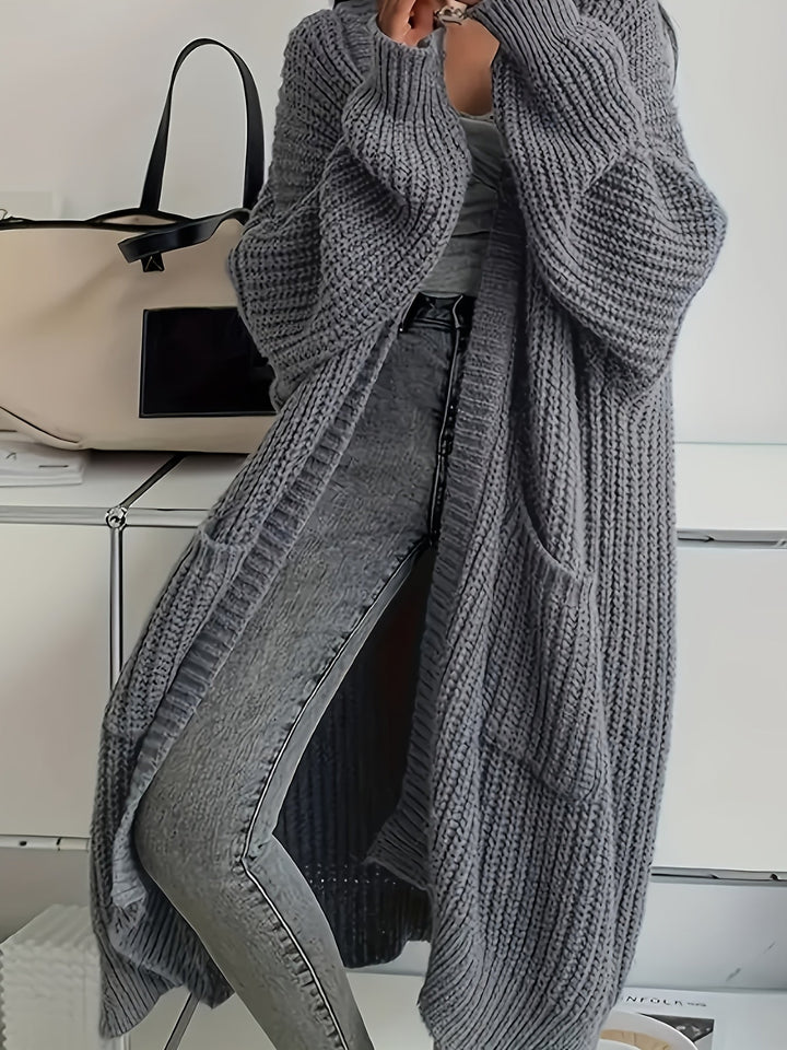 Aldvina | Damen Oversized Longline Strickjacke