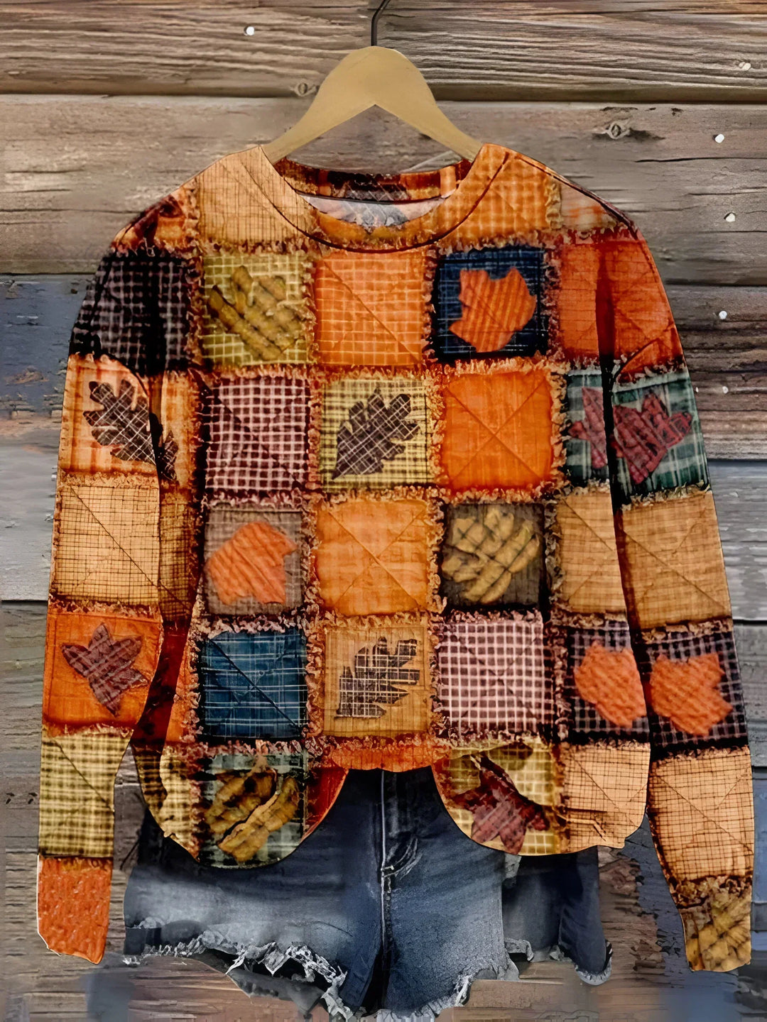 Almgard | Damen Sweatshirt im Patchwork-Stil für den Herbst