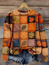 Almgard | Damen Sweatshirt im Patchwork-Stil für den Herbst