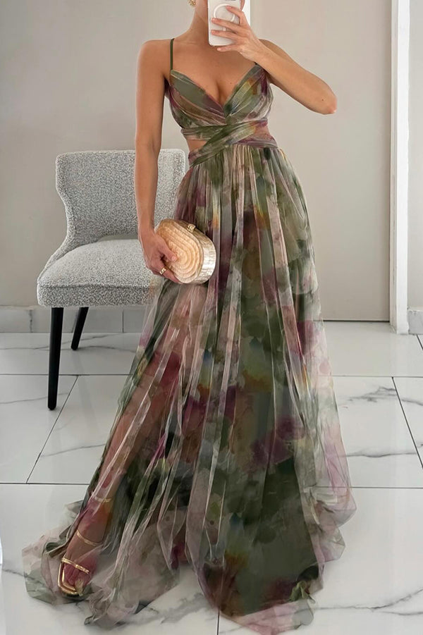 Sanne - Romantisches Fließendes Abendkleid