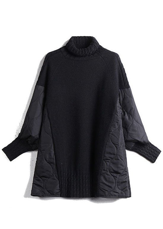 Sariah | Moderner Turtleneck-Pullover im Patchwork-Stil
