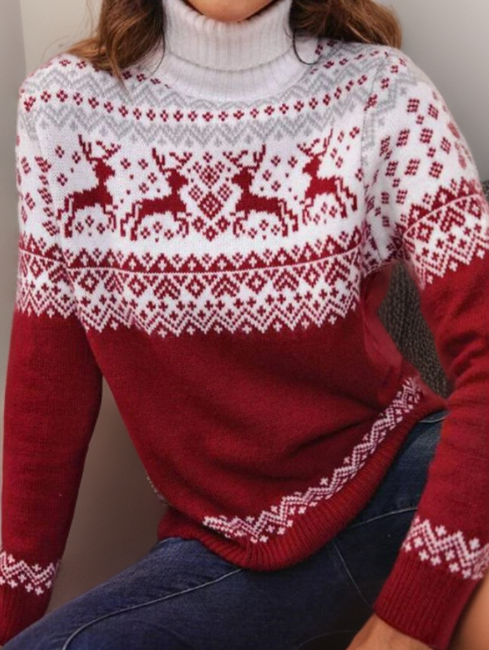 Macy | Rollkragenpullover mit geometrischem Muster