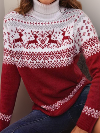 Macy | Rollkragenpullover mit geometrischem Muster