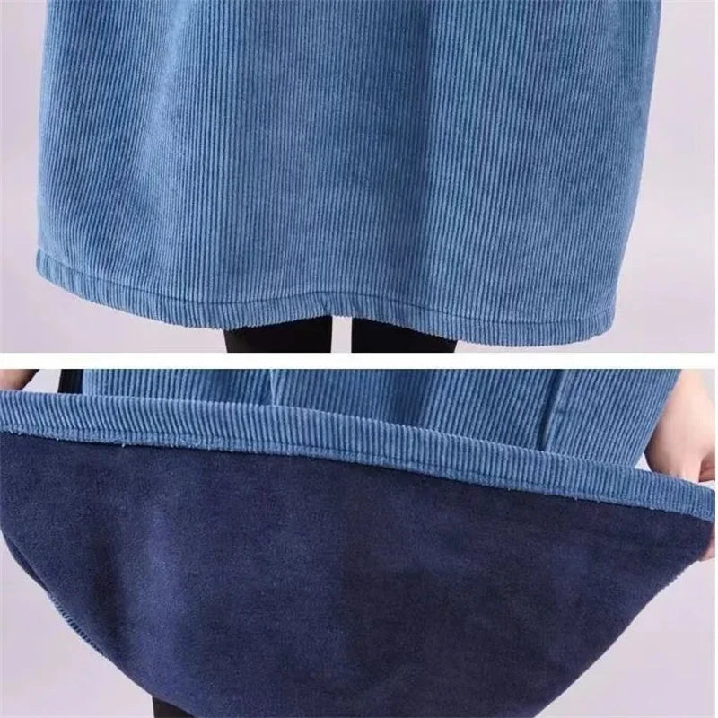 Kordula | Damen Midi Strickkleid mit Rollkragen für den Winter