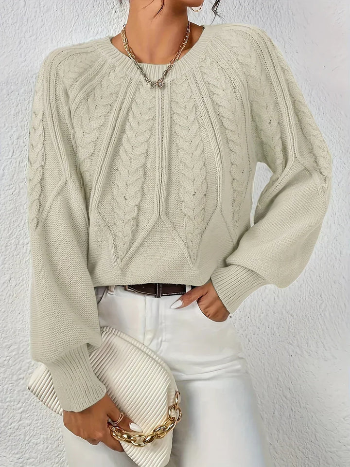 Brunhilde | Damen Pullover mit Zopfmuster