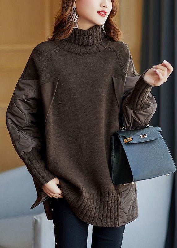 Sariah | Moderner Turtleneck-Pullover im Patchwork-Stil
