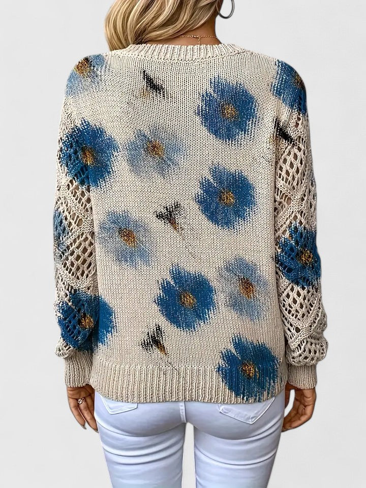 Beatrice - Geblümter Strickpullover