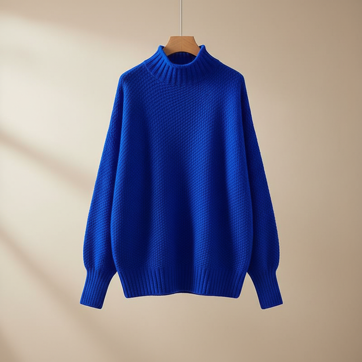 Edelma | Damen Strickpullover mit hohem Kragen