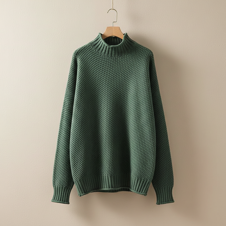 Edelma | Damen Strickpullover mit hohem Kragen
