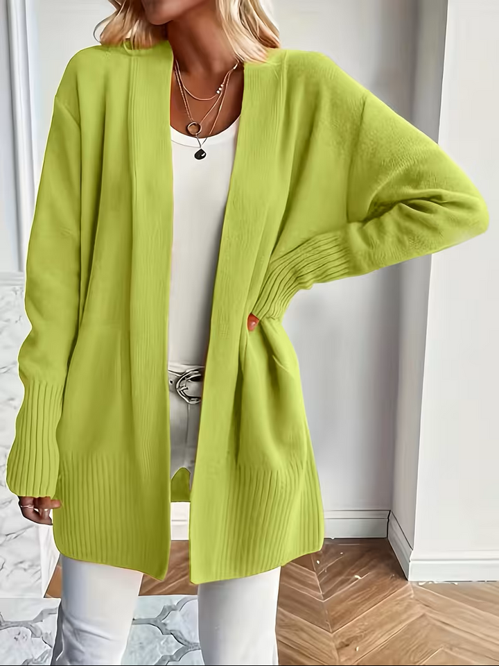 Edelrika | Damen Offene Oversize-Strickjacke