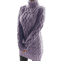 Edelruna | Damen Rollkragen Strickkleid
