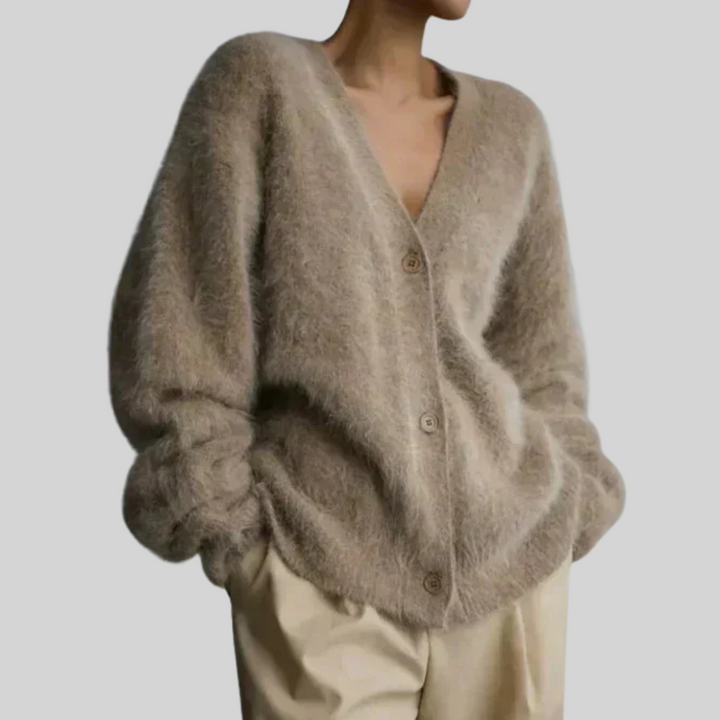 Edeltraud | Flauschige Oversize Strickjacke für Damen