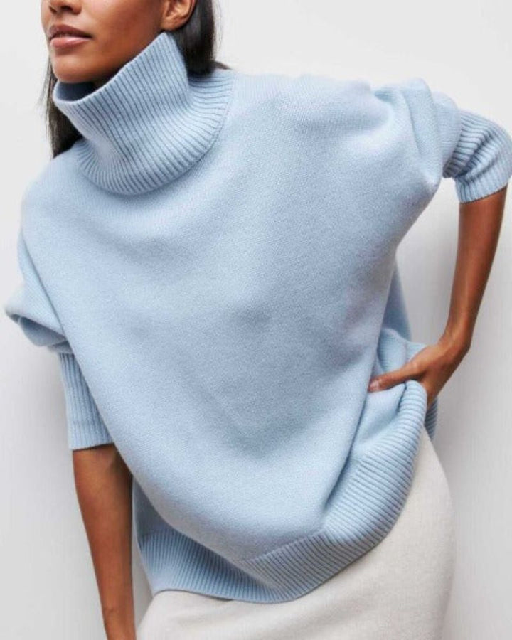 Edelwara | Oversized Strickpullover mit Rollkragen für Damen