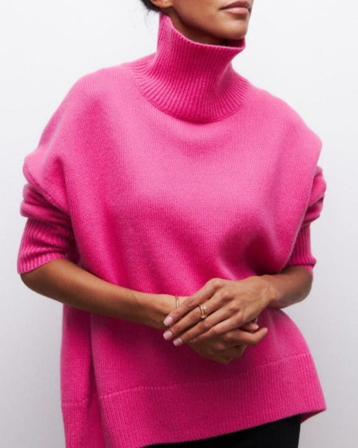 Edelwara | Oversized Strickpullover mit Rollkragen für Damen