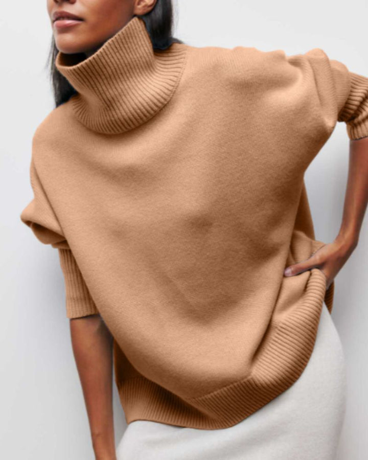 Edelwara | Oversized Strickpullover mit Rollkragen für Damen