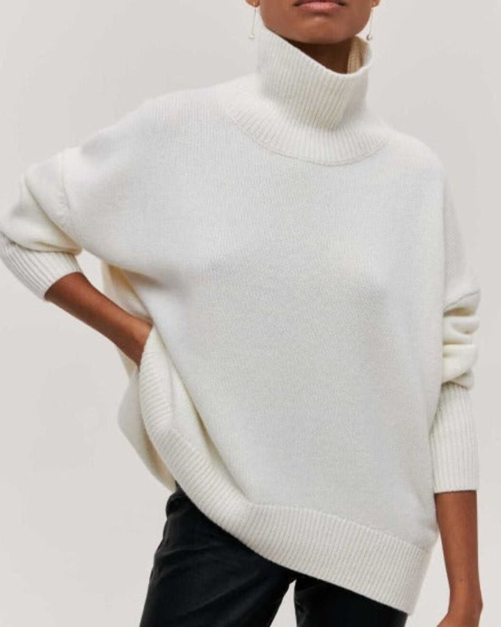 Edelwara | Oversized Strickpullover mit Rollkragen für Damen