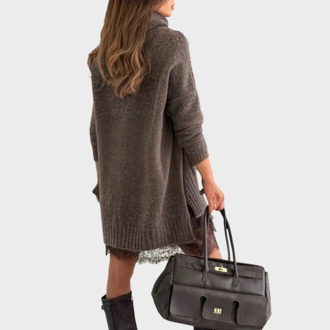 Elbrun | Oversized Rollkragen Strickkleid für Damen