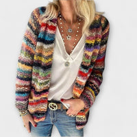Eldwine | Damen Offene Bunte Strickjacke
