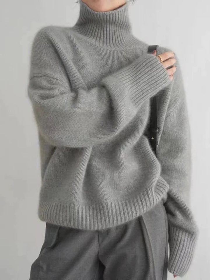 Elspeth | Oversized Damen Rollkragenpullover