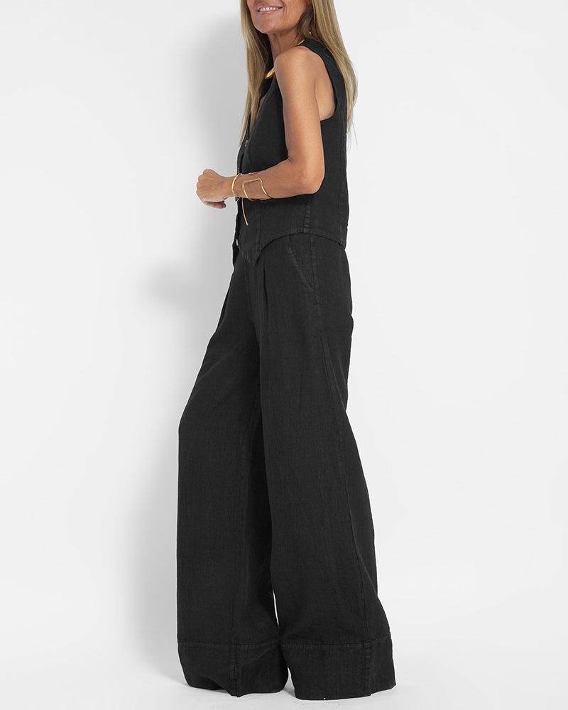 Stella - Damen Elegantes 2-teiliges Leinenset