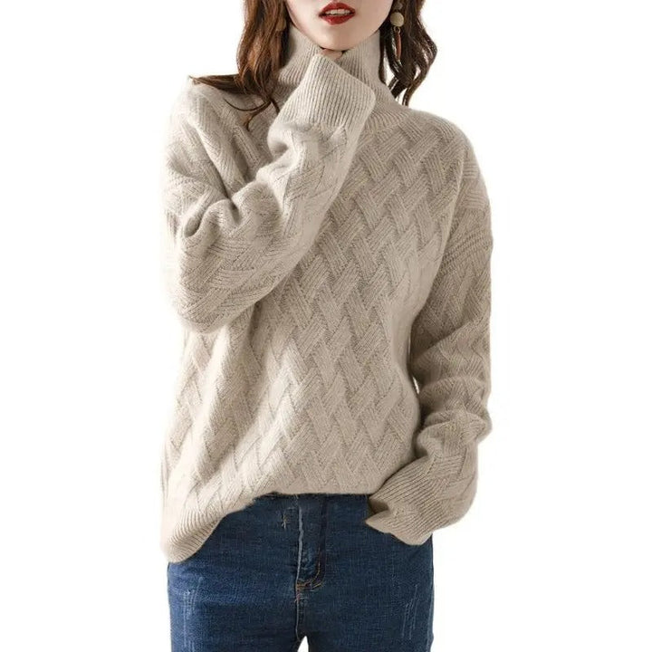 Charlotte | Eleganter Cashmere-Rollkragenpullover