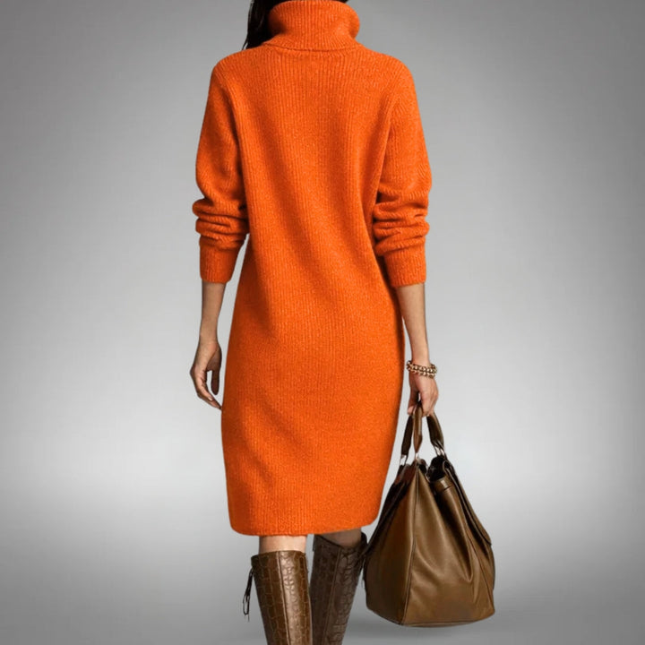 Fjorika | Oversized Midi Strickkleid für Damen