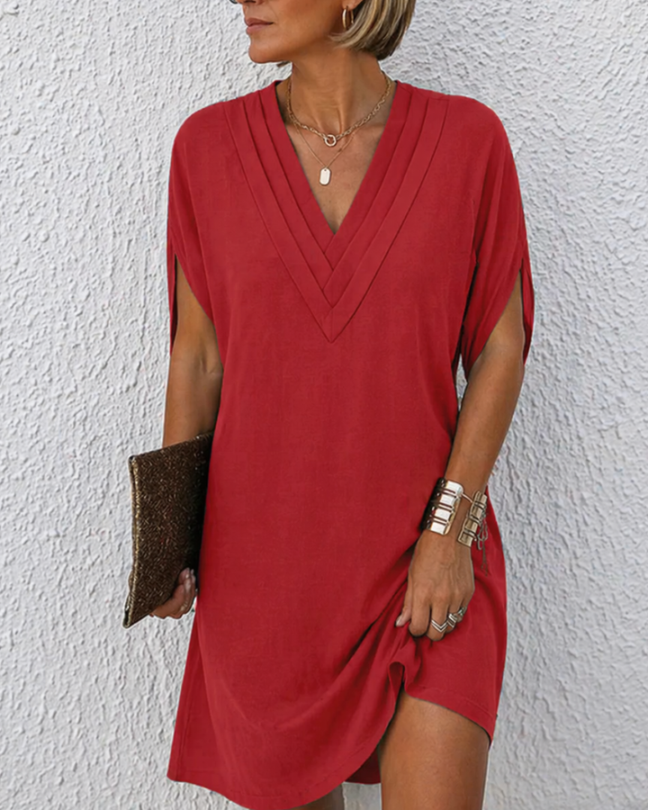 Heike - Kleid mit V-Ausschnitt