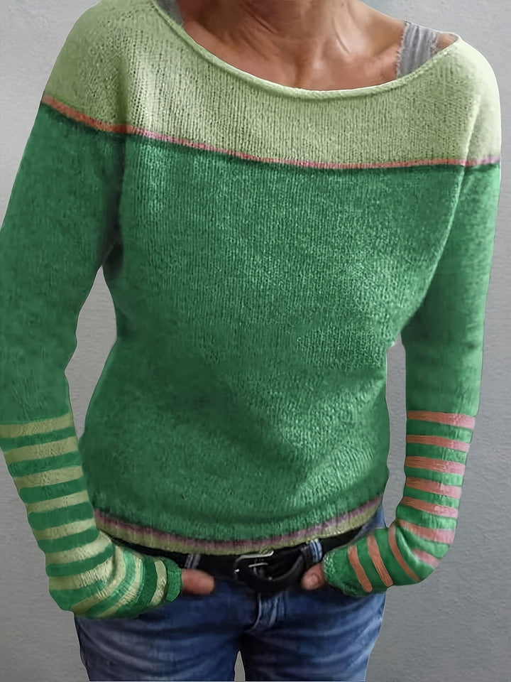 Gerhild | Damen Pullover mit gestreiftem Design