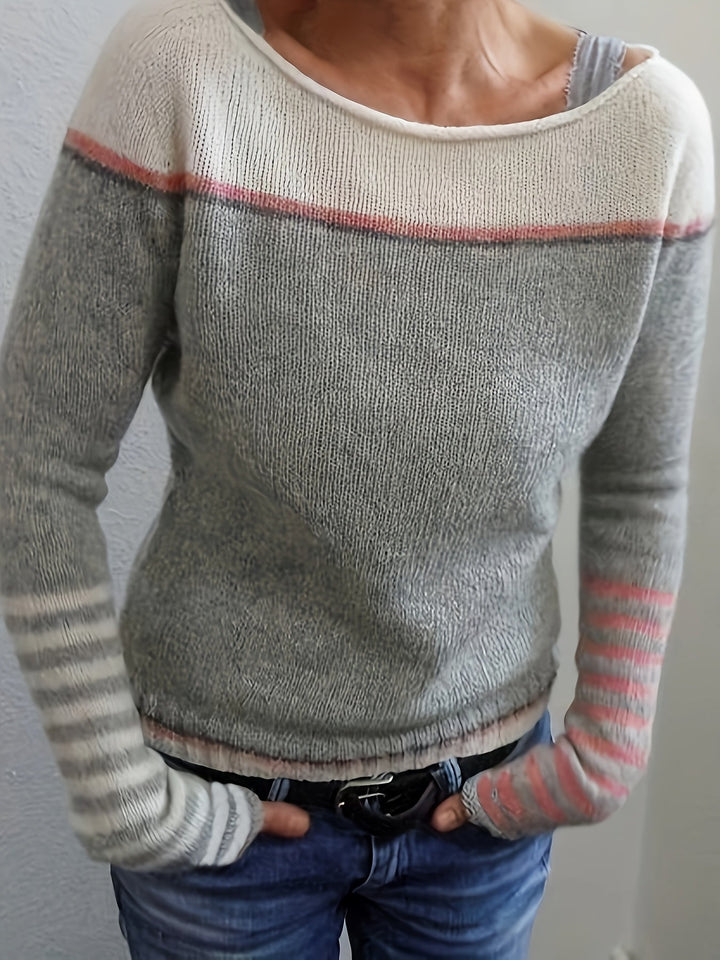 Gerhild | Damen Pullover mit gestreiftem Design