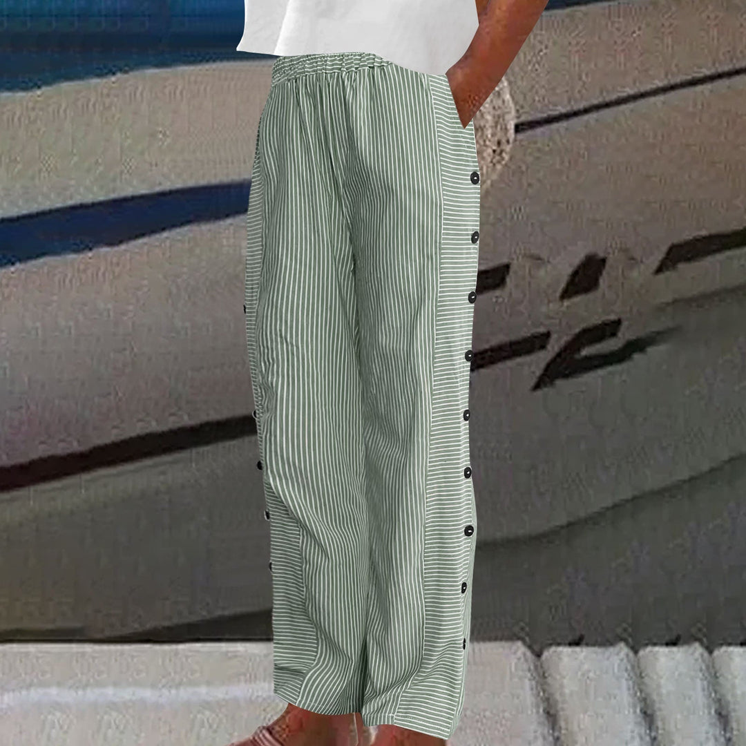 Gisela - Bequeme blau gestreifte Hose
