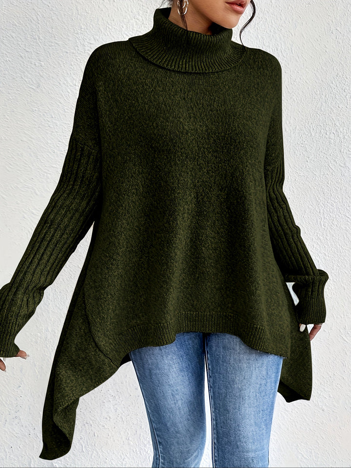 Hedrun | Oversized Damen Rollkragenpullover aus Strick