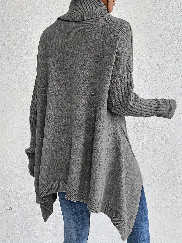 Hedrun | Oversized Damen Rollkragenpullover aus Strick