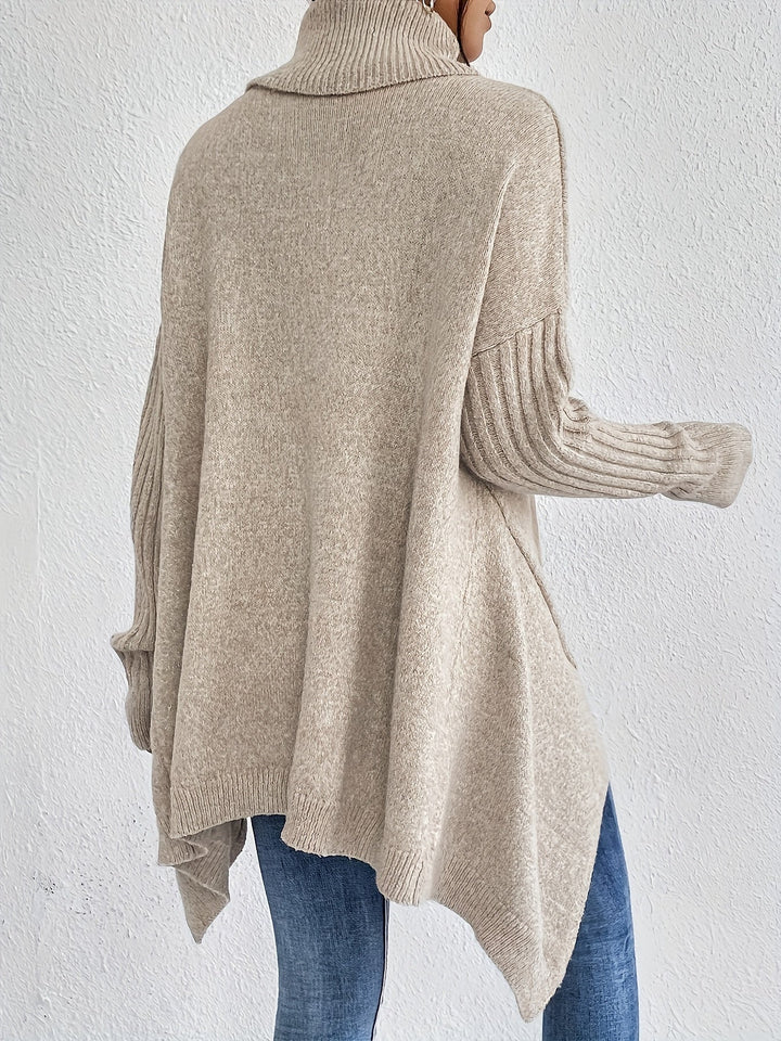 Hedrun | Oversized Damen Rollkragenpullover aus Strick