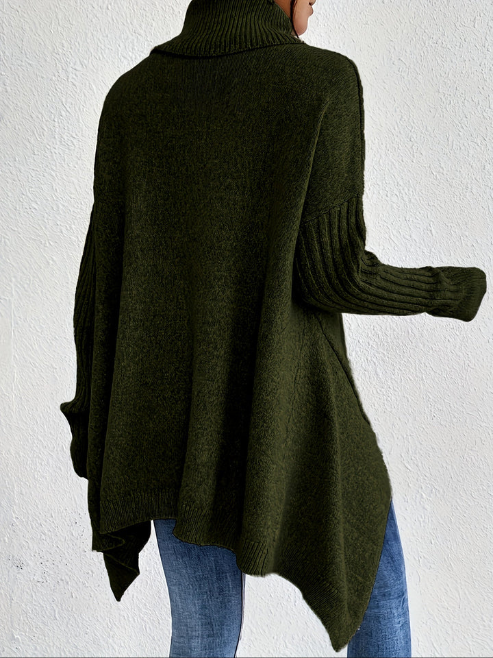 Hedrun | Oversized Damen Rollkragenpullover aus Strick