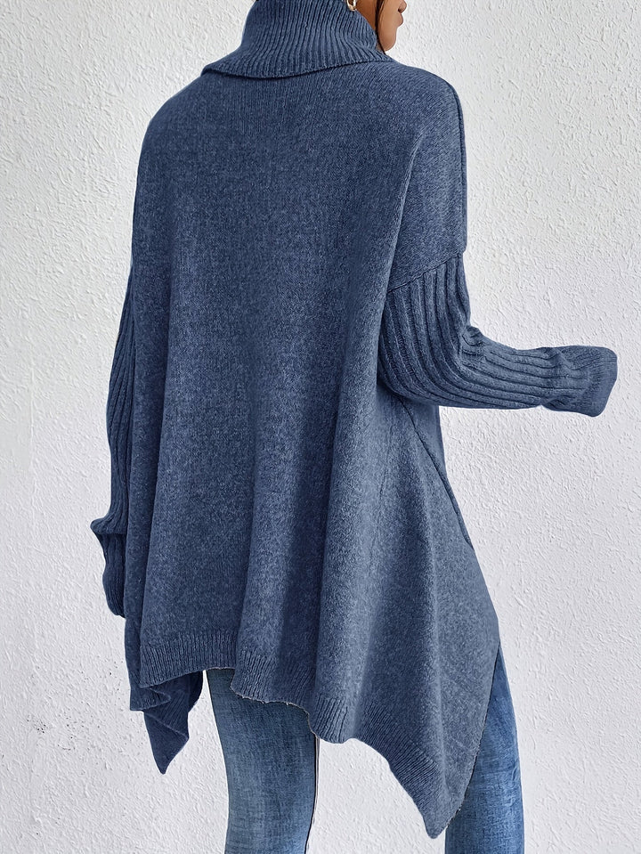 Hedrun | Oversized Damen Rollkragenpullover aus Strick