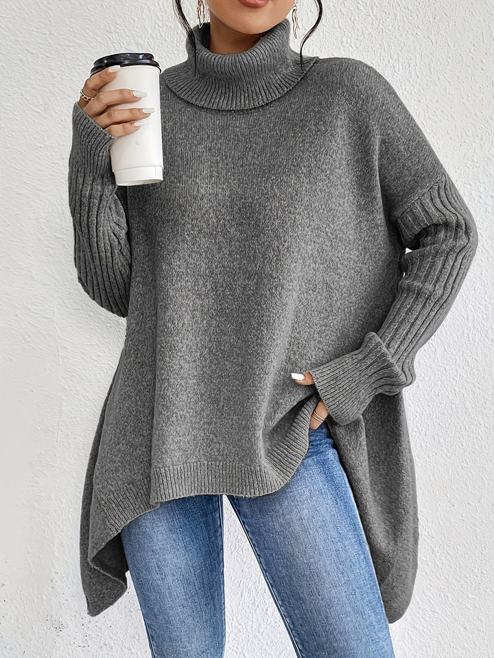 Hedrun | Oversized Damen Rollkragenpullover aus Strick
