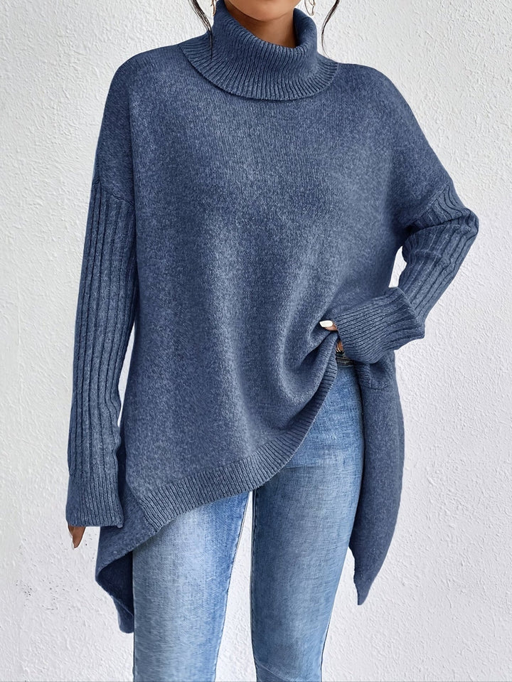 Hedrun | Oversized Damen Rollkragenpullover aus Strick