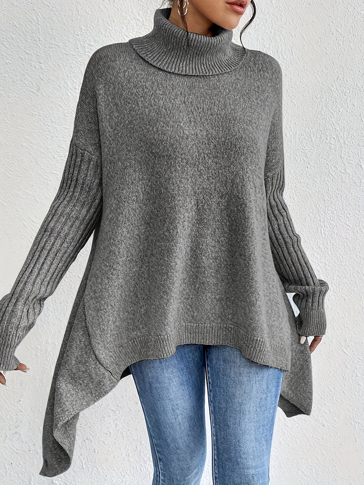 Hedrun | Oversized Damen Rollkragenpullover aus Strick