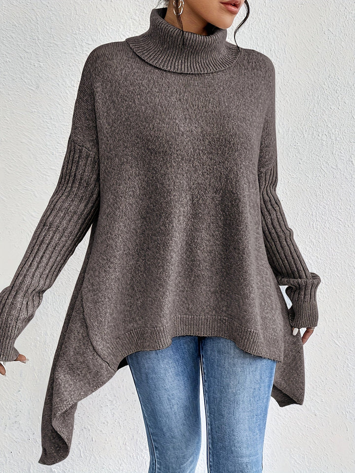 Hedrun | Oversized Damen Rollkragenpullover aus Strick