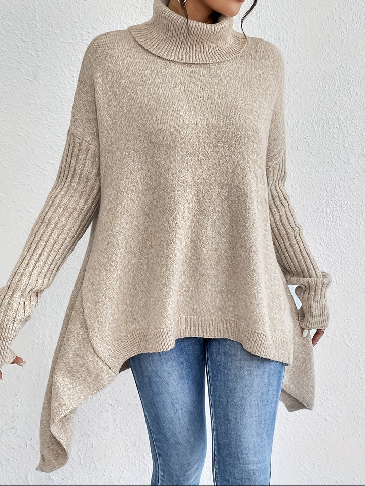 Hedrun | Oversized Damen Rollkragenpullover aus Strick