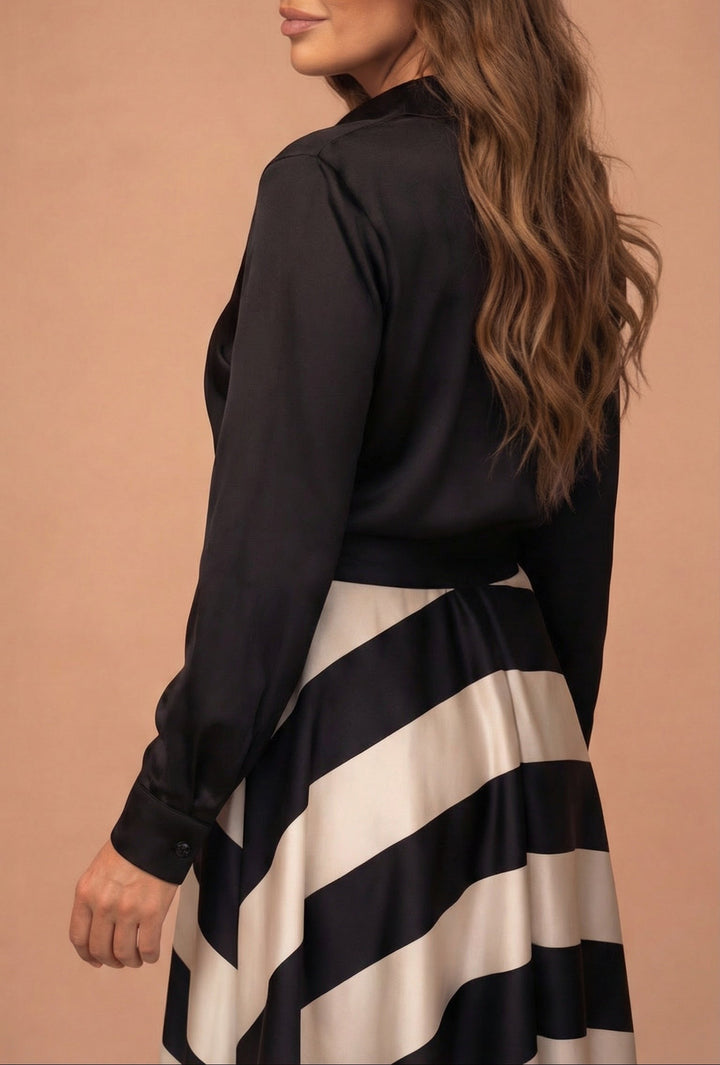 Mila - Gestreifte Lange Kleid