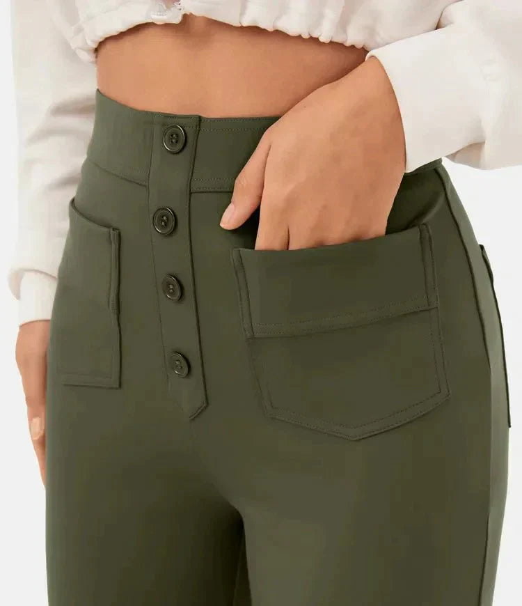 Pia - Damen Elastische Freizeithosen