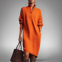 Ilmara | Oversized Midi Knit Dress for Women