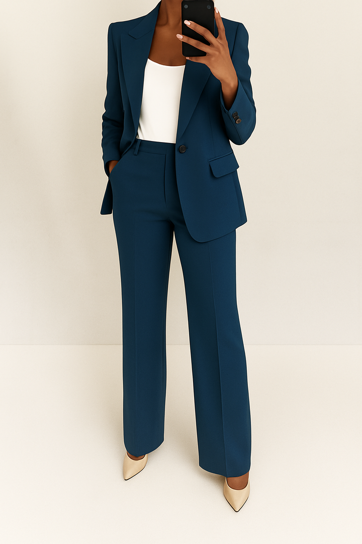 Damen Elegantes Blazer- und Hosenanzug-Set für stilvolle Anlässe