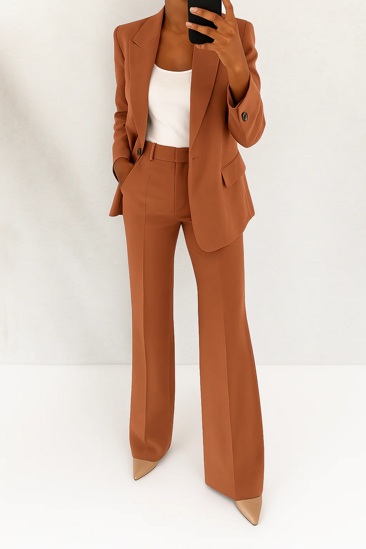 Damen Elegantes Blazer- und Hosenanzug-Set für stilvolle Anlässe